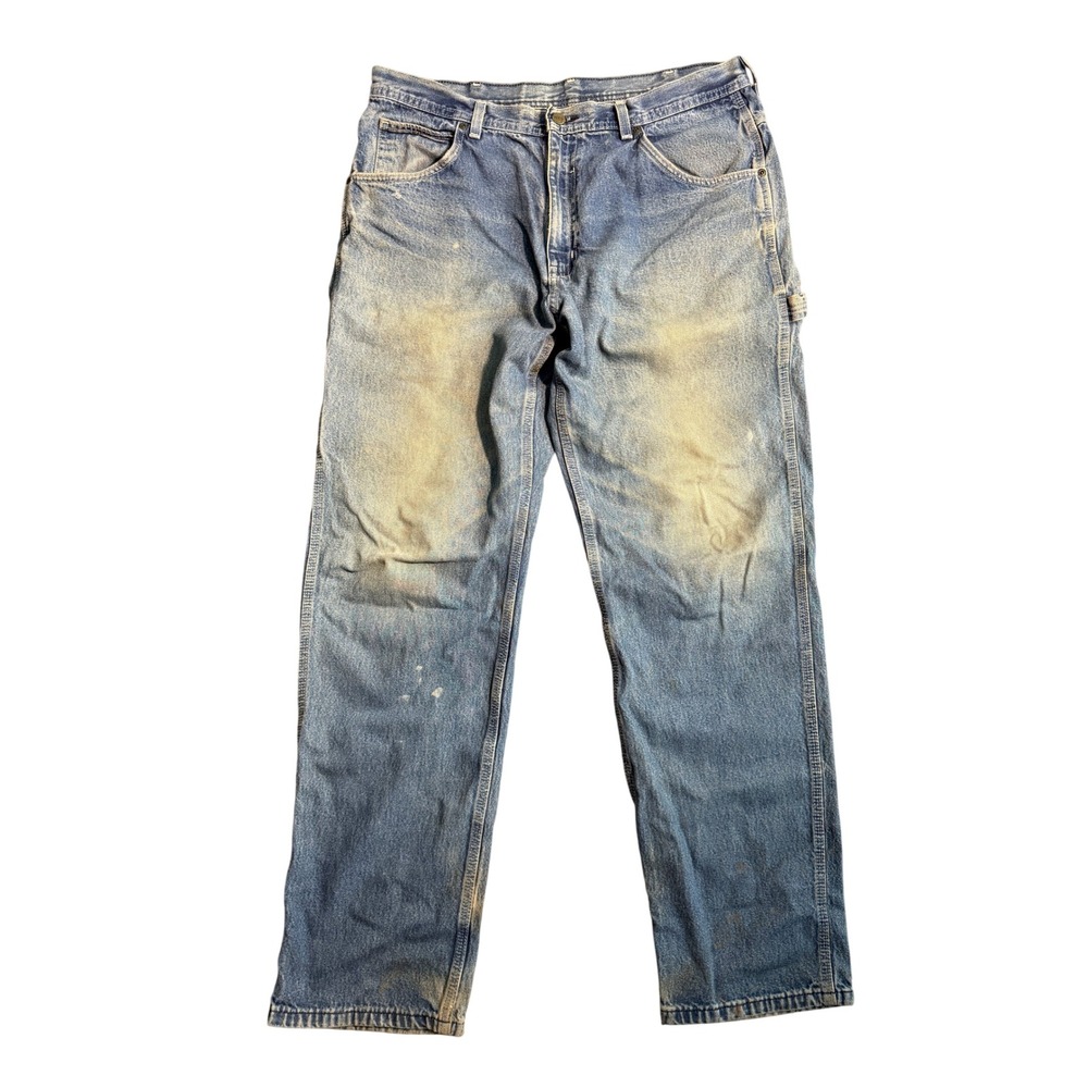 Vintage Key Carpenter Jeans Blue Distressed Workwear 36x32